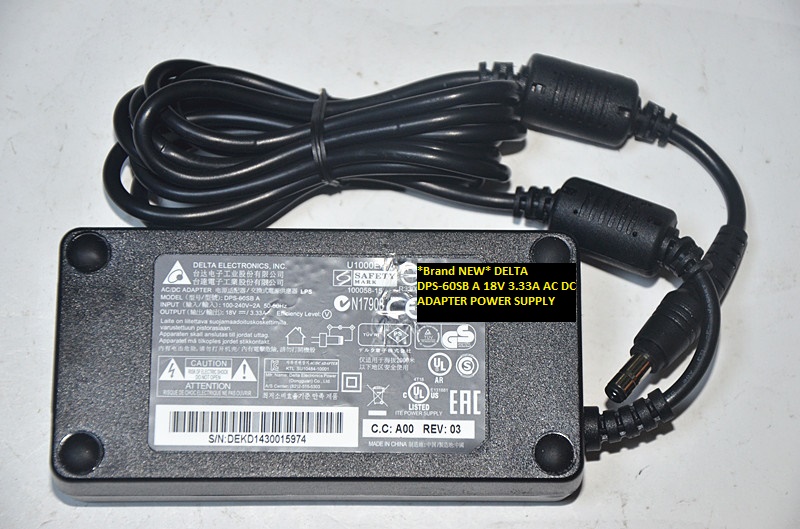 *Brand NEW* DELTA DPS-60SB A AC100-240V 18V 3.33A AC DC ADAPTER POWER SUPPLY